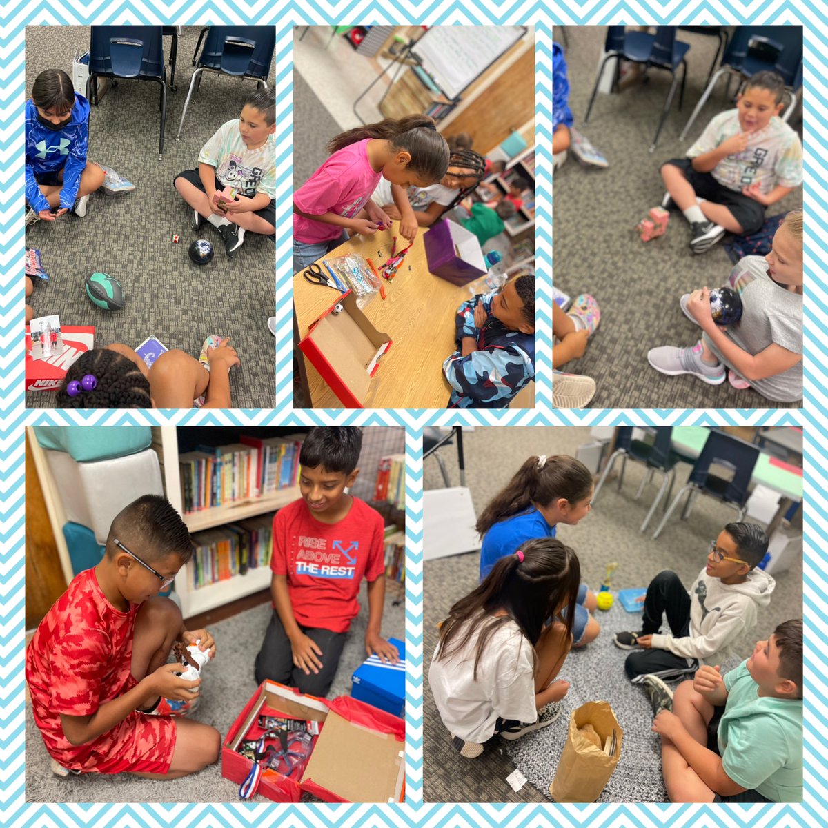 LennieGarcia6's tweet photo. @DowlingTigers 4th graders brought artifacts from home to help share details about themselves. They love learning about each other. We are family in this room! 💚💛💚💛 #SUPERstudents #TigerTough #superAVIDtigers https://t.co/OLrQChJiIo