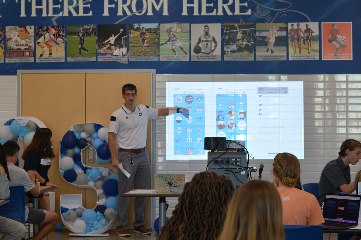 AshleyAshcraft's tweet photo. #POPCS's freshmen orientation, Embark, was held this morning. We went on a scavenger hunt, got devices ready for Tues, and walked schedules so everyone is prepared to embark on Upper School! This is a solid class and I can't wait to see what they bring to the Upper School family. https://t.co/wtLn46cq1S
