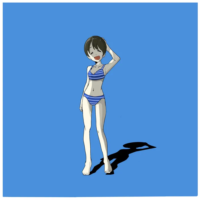 夏らしく水着セット#絵描きさんと繋がりたい 