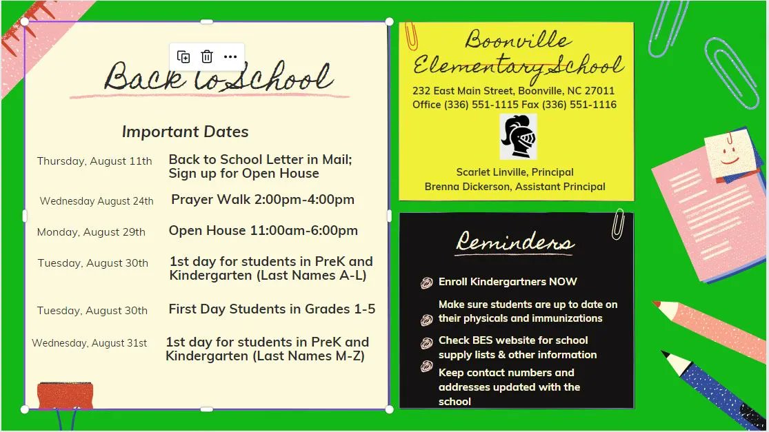 besknights's tweet photo. It's almost that time! Back to School letters have been mailed with important information. Call the school if you have questions. #BEthechange #BESt https://t.co/dscbS6J6s0