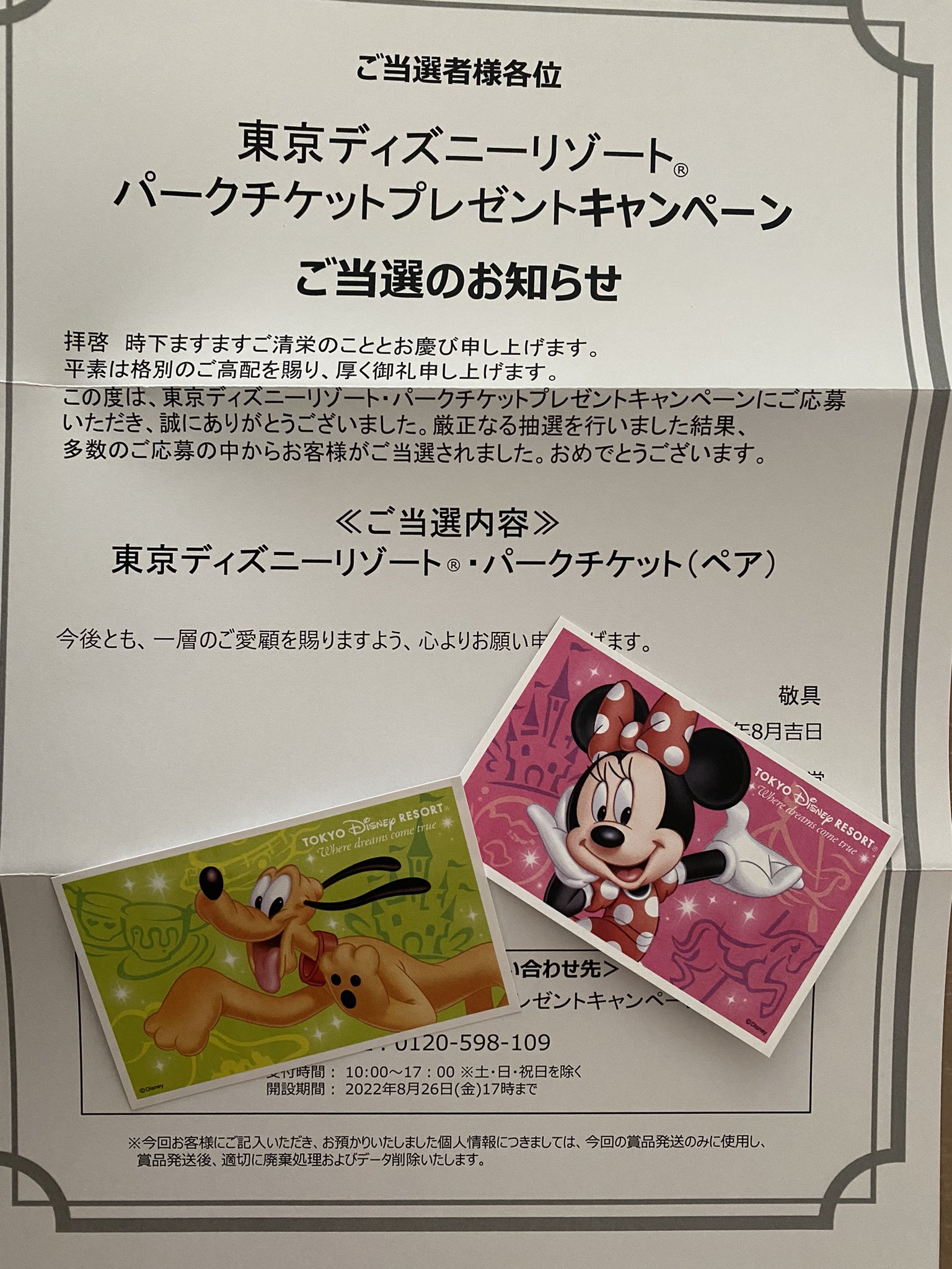 ミニーメイ 3m ディズニーのパークチケット当たった 秋くらいに感染が落ち着いてたら行きたいな ビリーブも見たいなー ミニーメイの当選報告 T Co Nkqkevmkad Twitter