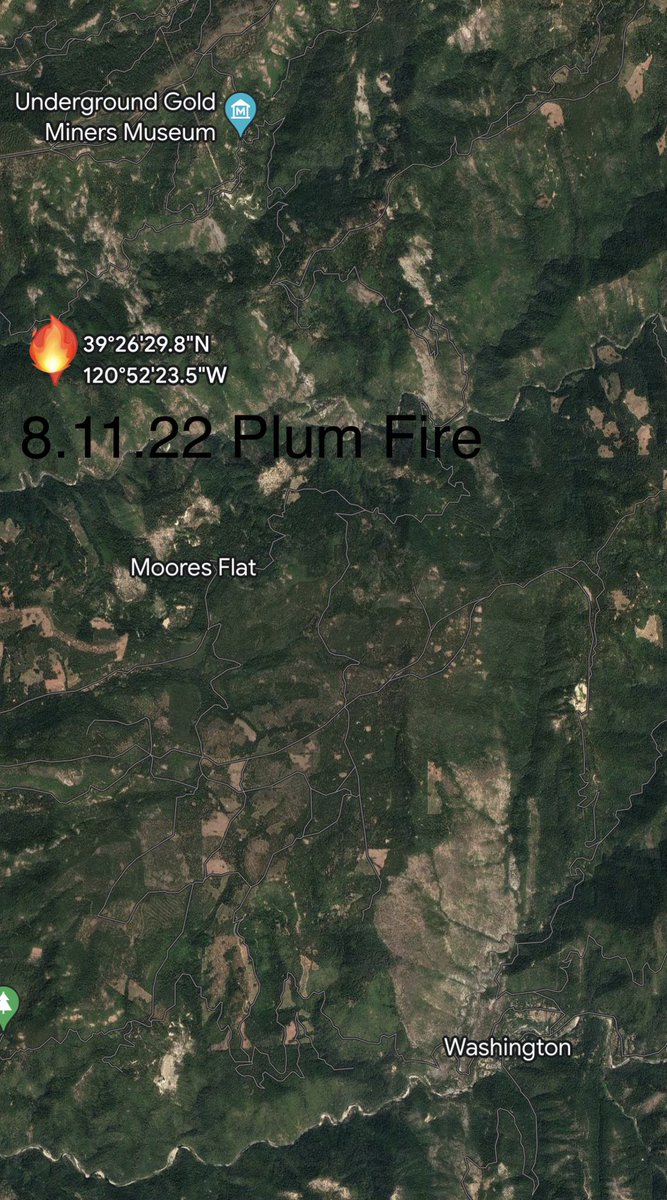Tahoe_NF's tweet photo. 8.11.22 4:00pm Tahoe National Forest- Plum Wildfire 
Location: Yuba River Ranger District- in the area of Lafayette Ridge  
Initial Size Up: 3-5 acres, moderate rate of spread. Aerial resources engaged, 514 Tahoe Helitack on-scene. Ground resources responding. https://t.co/w750qJUlQr