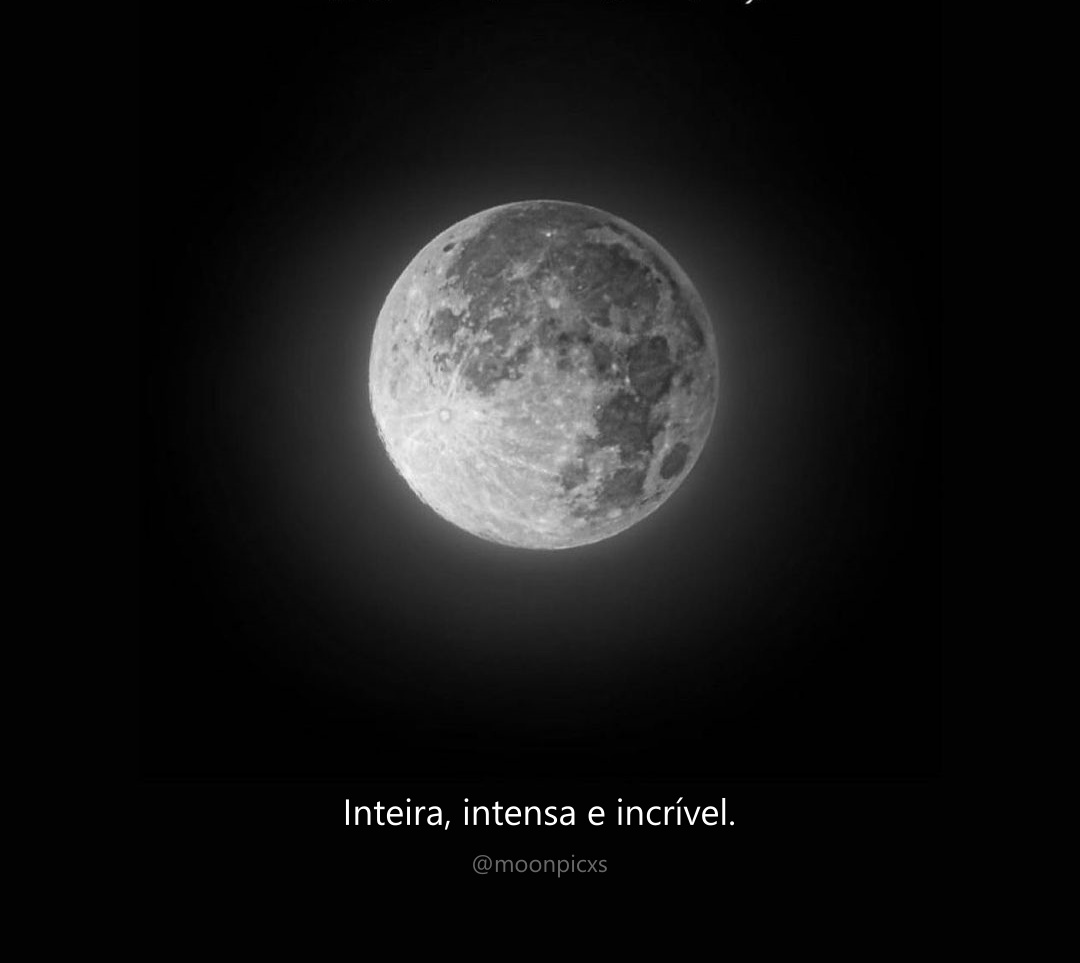 sobre a lua hoje 🤍
