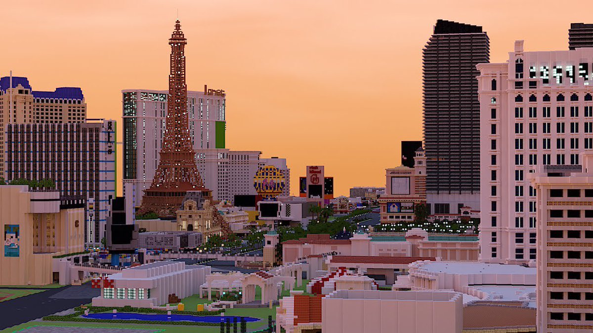 VegasIssues's tweet photo. Las Vegas, but in Minecraft. 🎰 https://t.co/wEAXM3FzMU