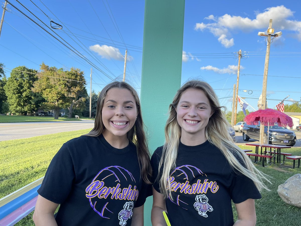 BerkshireVball's tweet image. CVC media day. Great job Maddy and Sierra. Celebrated with some King Kone after 💜🏐💛 @maddy55486050 @sierraabermann