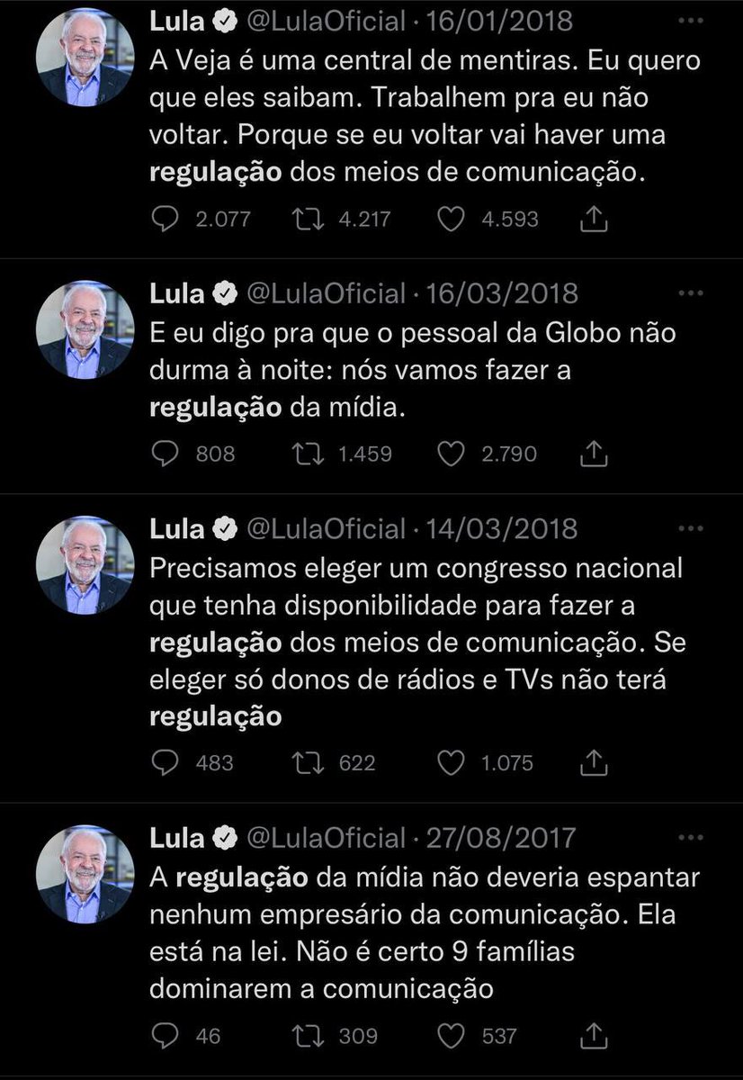 brom_elisa's tweet photo. Há tantos anos ele ameaça órgãos de Imprensa como a Veja e a Globo e mesmo assim, a Imprensa continua dando corda pra ele.

Será que acreditam que não serão enforcados?🤔

Esse é o retrato do Autoritarismo.

Esse cara jura de pé junto,que defende a Democracia no Brasil…. https://t.co/4oGuPBh0H1