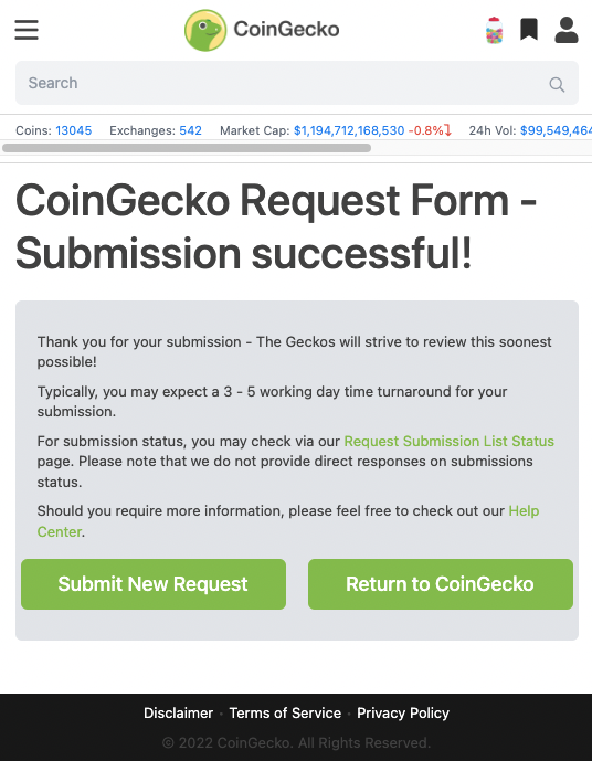 RetroGameToken's tweet photo. You know we're working non-stop.
CoinGecko application completed! https://t.co/iWfRFLnhfB