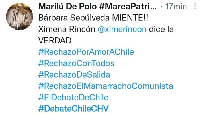 LaotraNata's tweet photo. #DebateChileCHV #ElDebateDeChile que pase piola que usaremos bots para desprestigiar a @BSepulvedaHales , que no se note tanto deben decir los del r3chazo
#AprobamosFelices https://t.co/xhn0mzVp9T