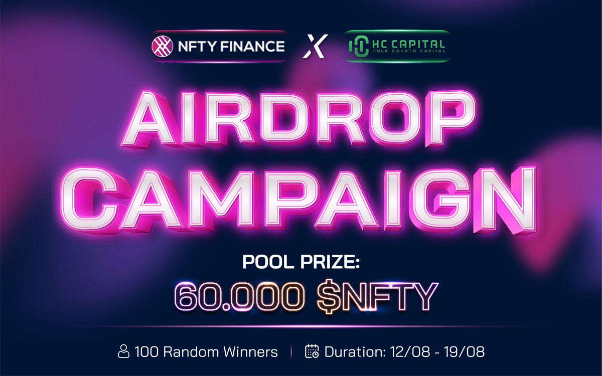 HCGemAlerts's tweet image. 🔥 AIRDROP ALERT 🔥

🎉 @NFTYFinance x @hc_capital for the big Airdrop already with 60.000 $NFTY Prize Pool! 

Complete the form below to be a winner 👇👇
👉forms.gle/C2gTvewumXDSvD…

🎁 60.000 $NFTY for 100 Random Winners
⏰Duration: 12/08 - 19/08

#Airdrop
