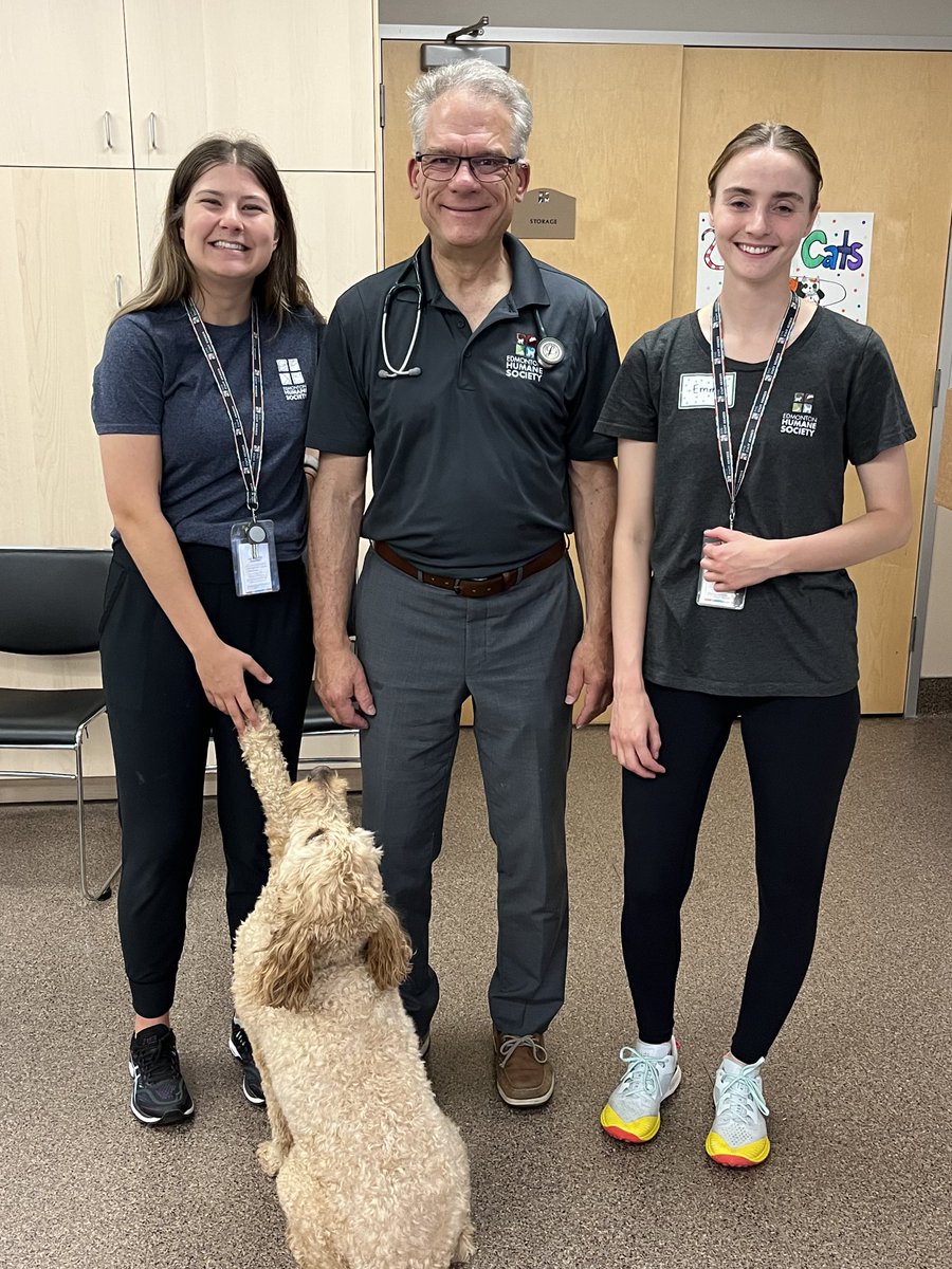 DrTedPurcell's tweet photo. Another enjoyable afternoon helping with the summer camps ⁦⁦⁦@EdmontonHumane⁩.  Thank you to the dedicated staff at the EHS for their assistance. And to Copper who lent a paw in a supporting role 🐶! https://t.co/14gAvXtFeI