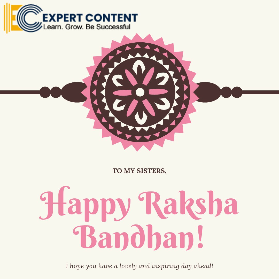 ExpertContent2's tweet image. The EXPERT CONTENT wishes Happy Raksha Bandhan to all.
Be with your family and enjoy this occasion with them.
Follow for more updates:-
Mail us at: expertcontent1209@gmail.com
#expertcontent #assignmentwritinghelp #my_assignment_help #educationalconsultant #RakshaBandhan