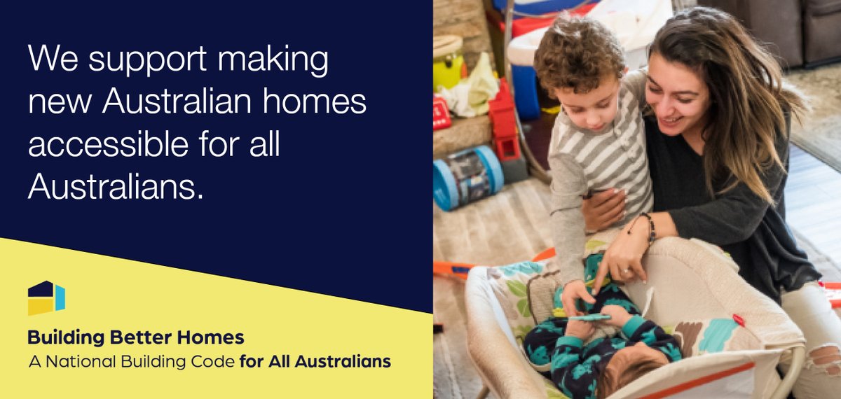 In 2021 governments across the country agreed to make changes to the #NationalConstructionCode so that new Australian homes were #accessible.
 
We'll be watching the #BuildingMinisters Meeting intently to ensure every government implements the changes as agreed.

<a href="/BetterHomesAus/">Building Better Homes Campaign</a>