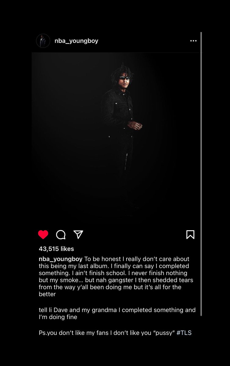 nba youngboy wit a message: