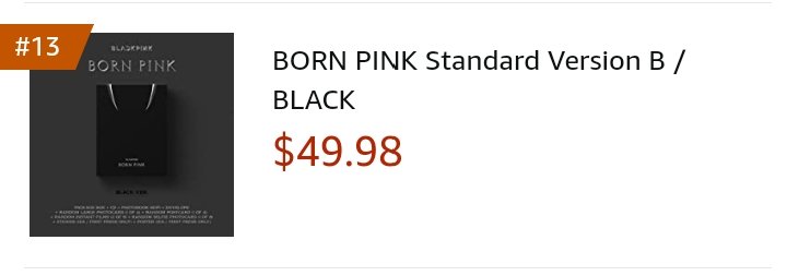 BLACKPINKSTATS5's tweet photo. 🇺🇲 Amazon Best Sellers KPop CD:

#2 BORN PINK - A
#10 BORN PINK - C
#13 BORN PINK - B

Pre-Order: https://t.co/MYZr6YpBUk

#BORNPINK @BLACKPINK https://t.co/a4dkuukd2u