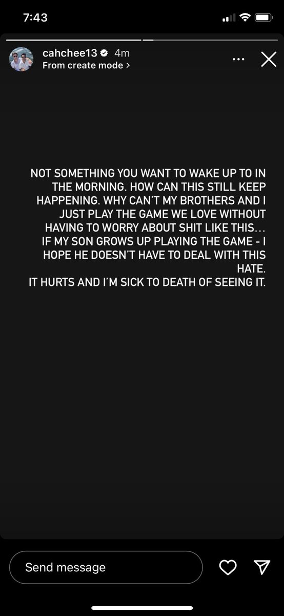 Another coward contributing nothing positive to the world. Waste of a human. Head up Cal 🖤