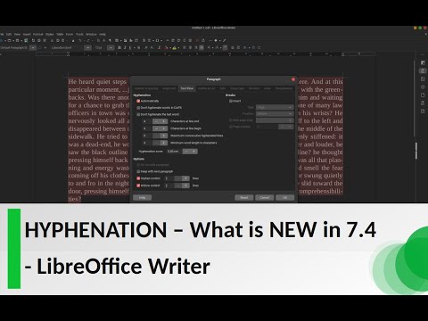 LibreofficeS's tweet image. What is new about HYPHENATION in LibreOffice Writer 7.4
youtu.be/JUueUjiKHSY