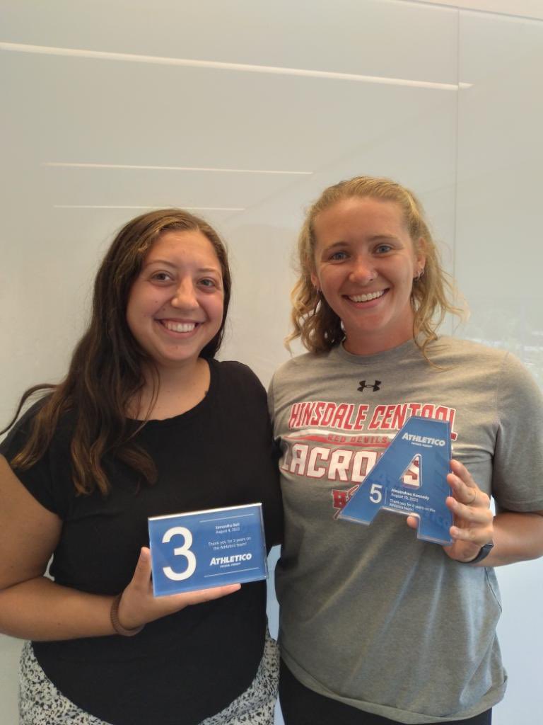 AcoATTeam's tweet photo. Two-two-two WORKIVERSARIES in one. Congrats to @HCHSATC Sam B (3) and Alex K (5) on their awesome tenure. Appreciate all you do for @RedDevilsAD. #OneAthletico https://t.co/a8KXjOAkxr