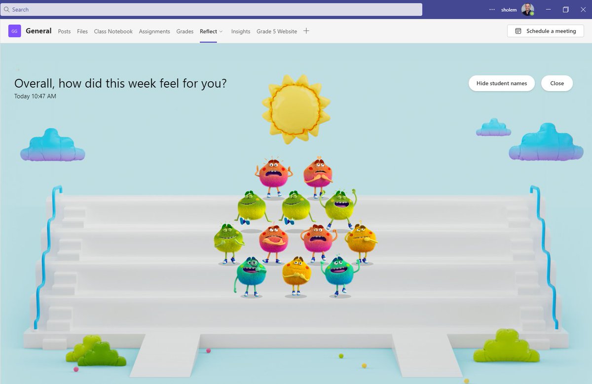 First day back after #edutechau and already the kids are loving the new together view in Reflect #MicrosoftEDU