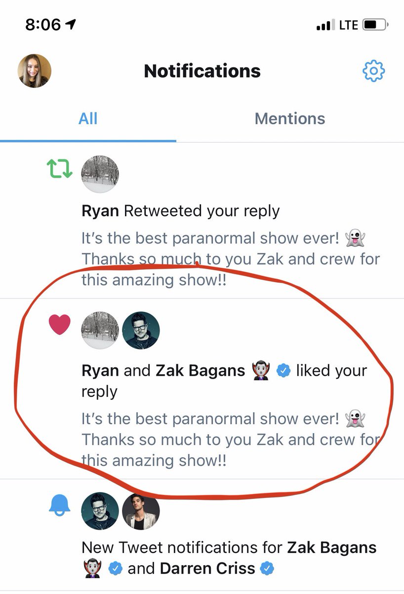 jamiee1008's tweet photo. @Zak_Bagans One year ago today, you made my day by liking my tweet. If you wanna like this on the same day, that would be so cool because I think you are so awesome!!! https://t.co/Sx6EbnAAtj