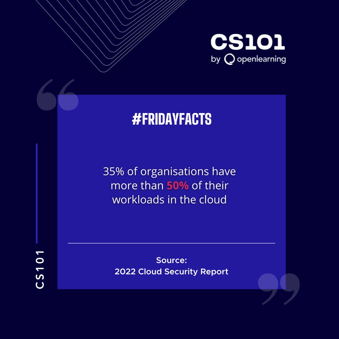 Cs101_OL's tweet photo. #FRIDAYFACTS: 💭  Did you know that 76% of enterprises are now using two or more cloud providers?

#cs101 #computerscience #facts #pandemic  #AI #environment #data #technology #cloud https://t.co/KVpS1L4I7e