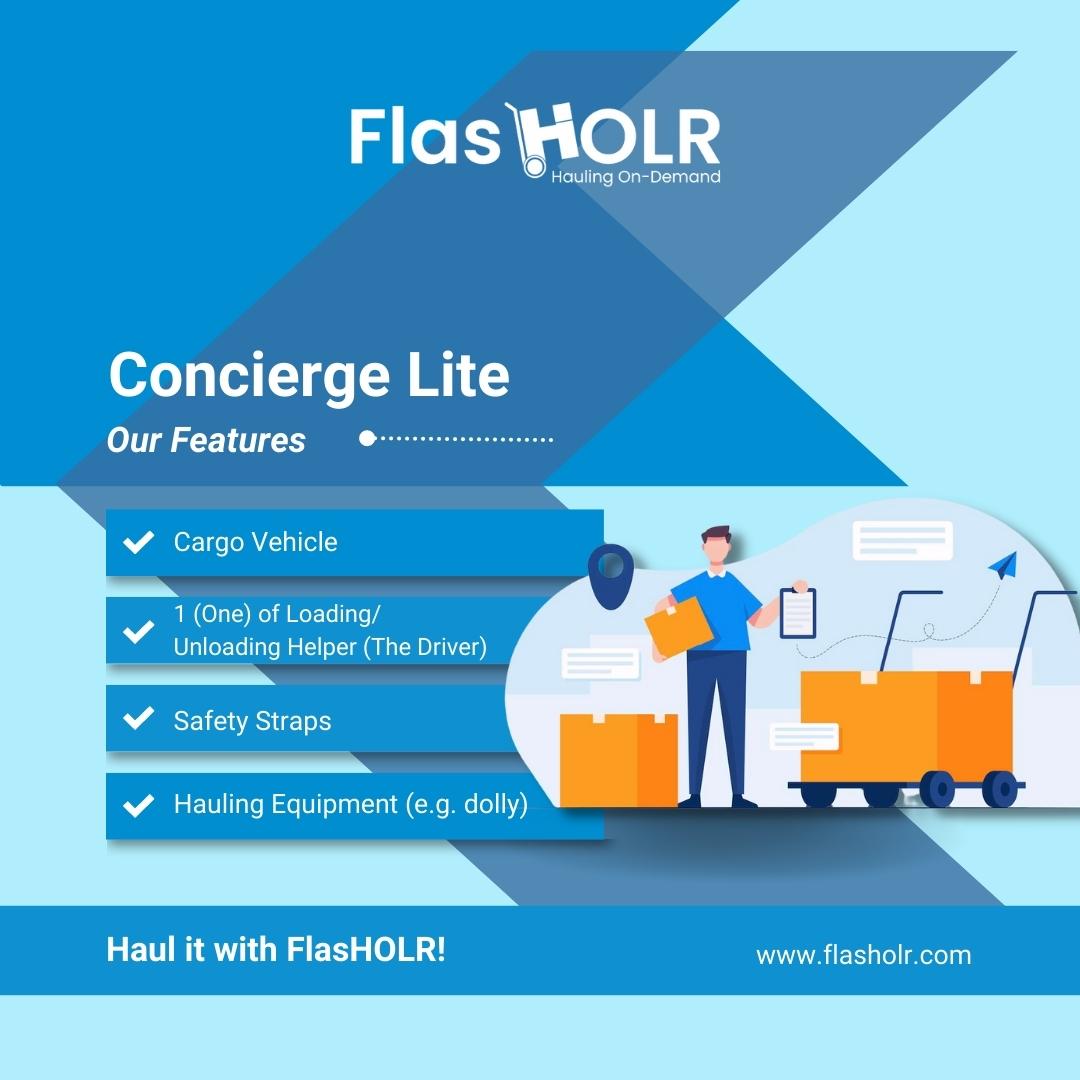 flasHOLR's tweet photo. If you cannot be present at pickup nor drop-off locations, and 1 person with dolly can perform loading/unloading, select  CONCIERGE LITE Package.

https://t.co/ZC7FpUoIUf

#haulitwithflasholr #moveitwithflasholr #ondemandhauling #hauling #haulingservice https://t.co/87yaysBKPh