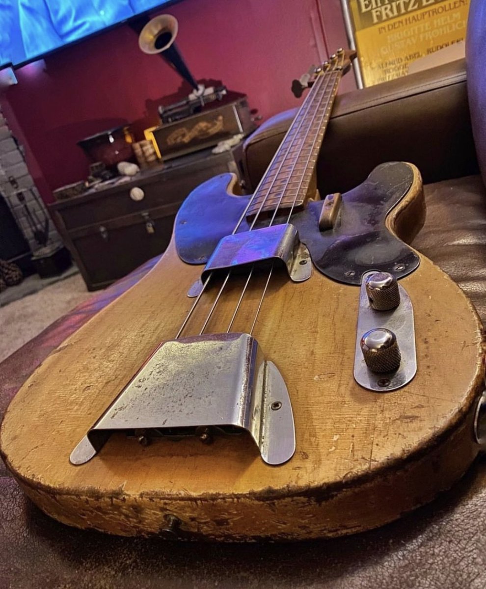 An original 1952 Fender Precision played by @martyobrien