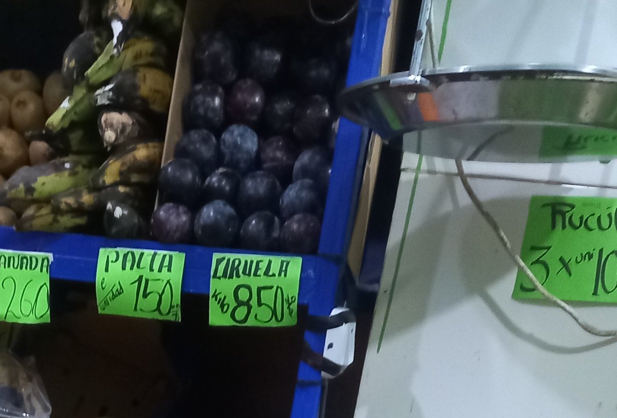 cnwarrior's tweet photo. Argentina: el país en el que tenes que sacar un préstamo para comprar 2 kilos de ciruelas...

#inflacion #ultimomundo #sefuetodoalamierda #mipais #Argentina https://t.co/z1Trxry4fF