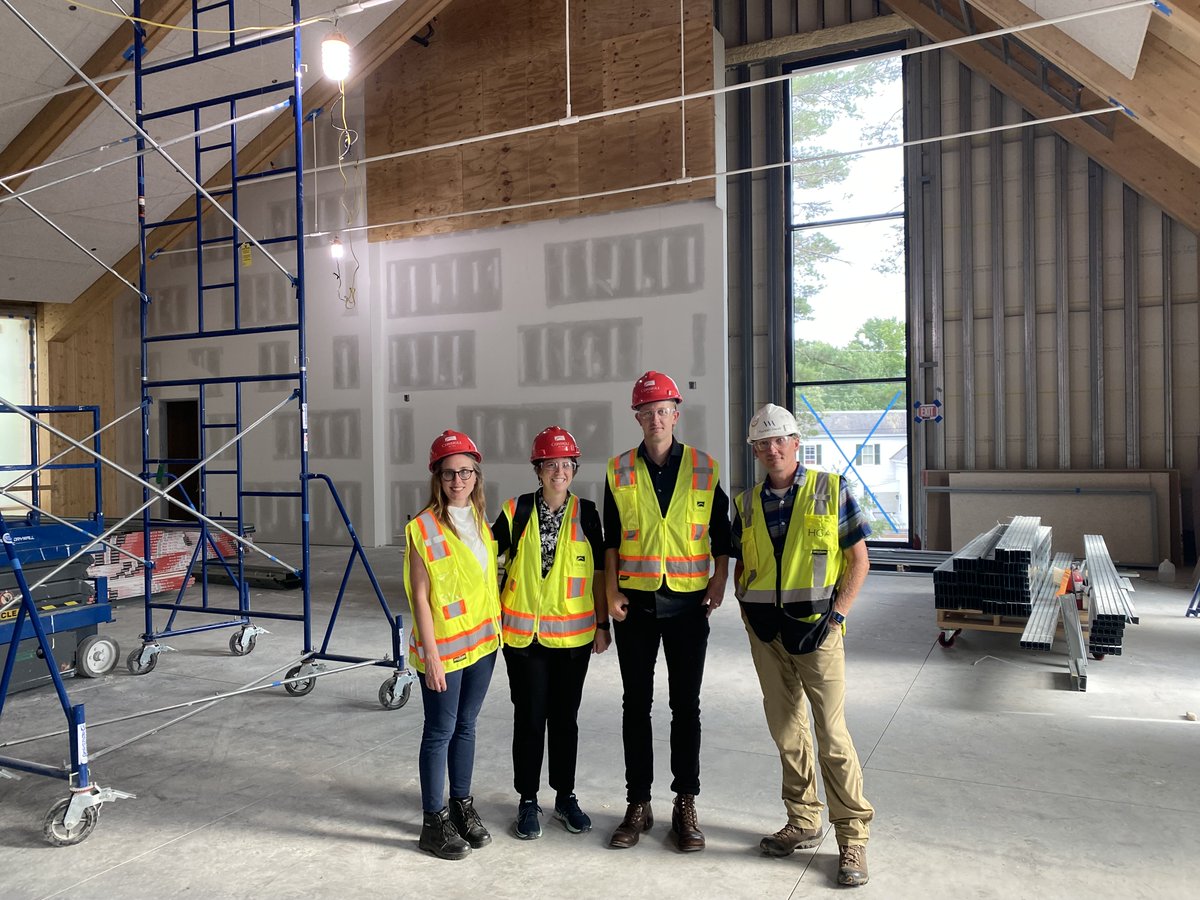 rebeccatect's tweet photo. Super excited to visit this @HGA  project @BowdoinCollege with an awesome team! It is coming along! https://t.co/RwejD1n9zl