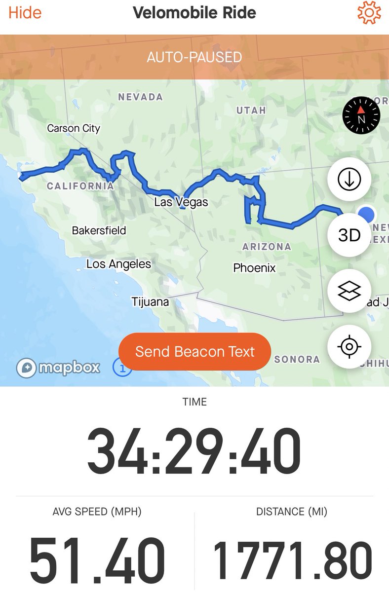 Tried to use <a href="/Strava/">Strava</a> to track a road trip across the US. After 2000miles, the app crashed and won’t load anymore 😢. Needless to say all the data is gone.