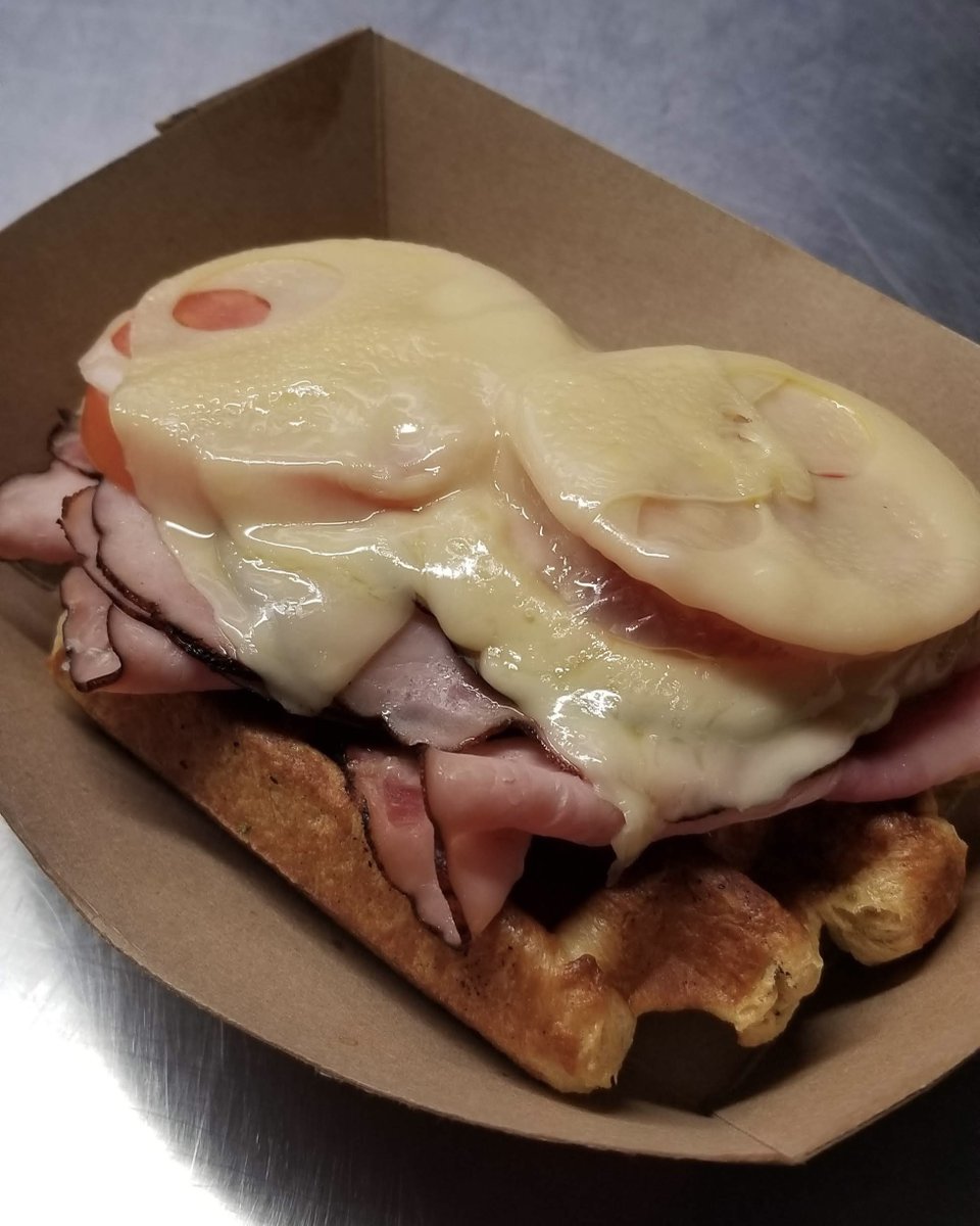 WaffleNJoe's tweet photo. We’re rolling into State Line tomorrow morning! Come by for breakfast or lunch. We’ll be there 7 to 2! https://t.co/V7Jf2ujes2