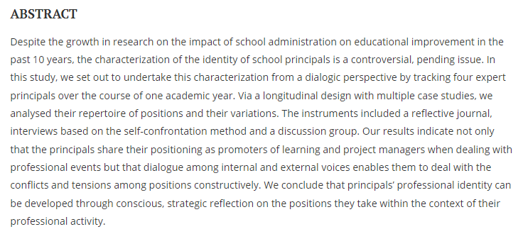 jsed_infancia's tweet photo. "Characterisation of the professional identity of school principals"
https://t.co/IY7JQxqJoa

New JSED article by  Núria Mollá and Montserrat Castelló

#JSED #education #research #Characterisation #schoolprincipal https://t.co/sFk1envikS