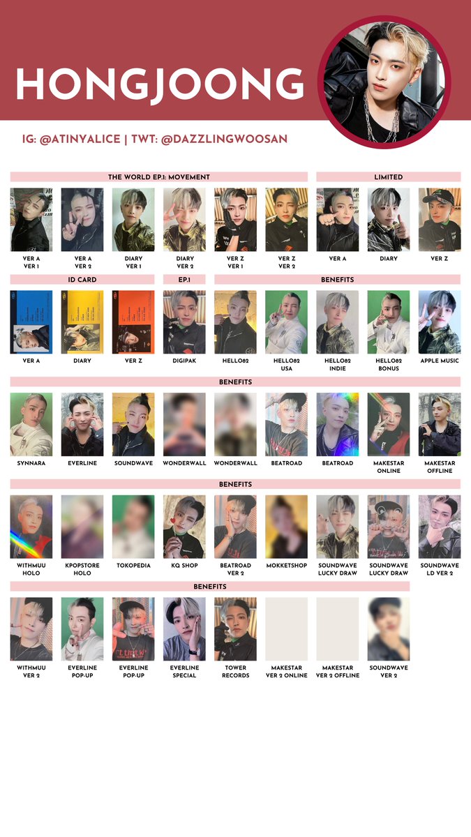 ATEEZ [THE WORLD EP.1 : MOVEMENT] — photocard template / wishlist