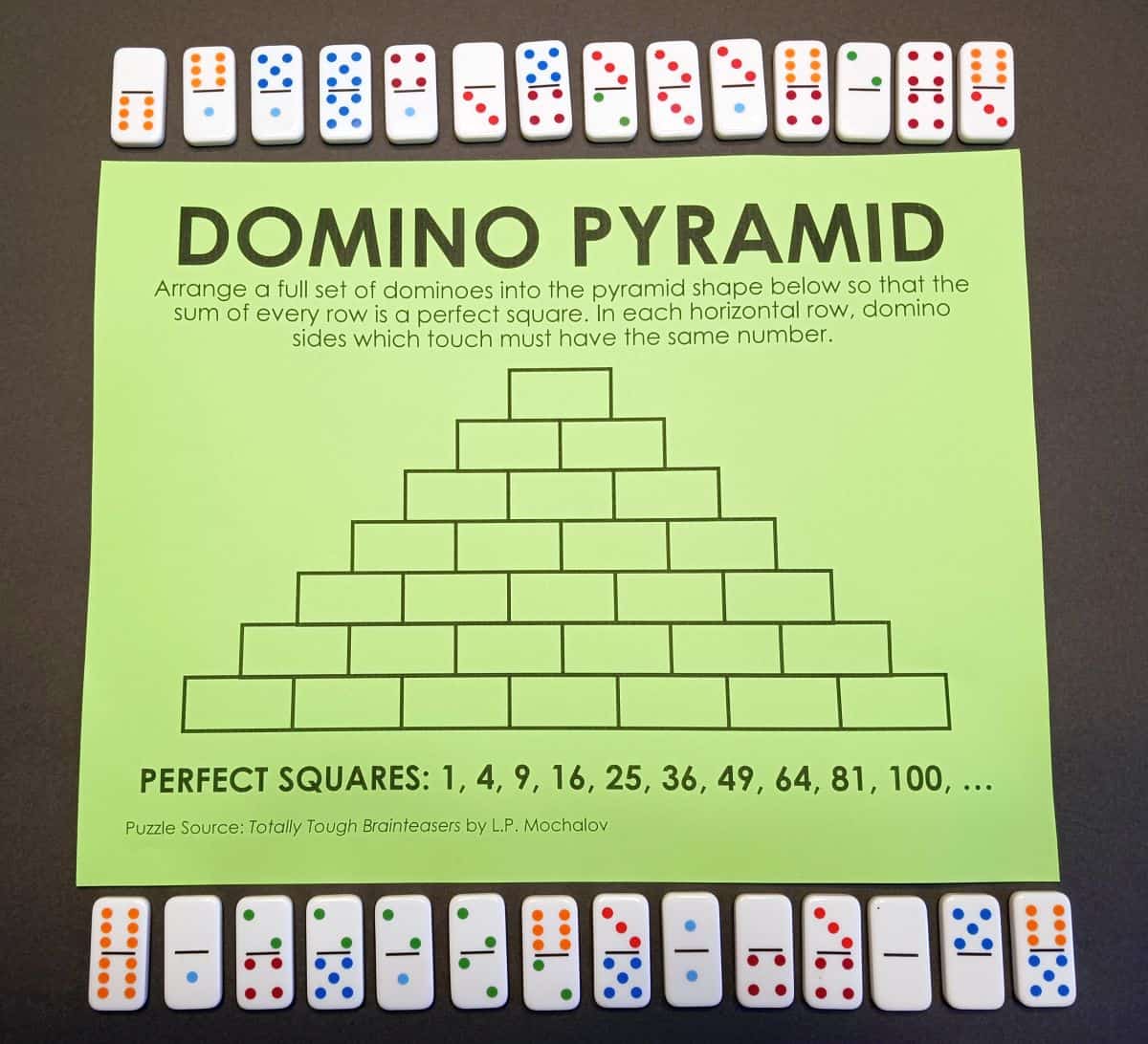 mathequalslove's tweet photo. Today's Productive Procrastination: I should have been working on lesson plans for the upcoming year, but I ended up putting together a new puzzle instead. 

Domino Pyramid Puzzle by L.P. Mochalov 

https://t.co/v35WM718VX 

#mtbos #iteachmath #puzzlingclassroom https://t.co/HKp2X4kZSD