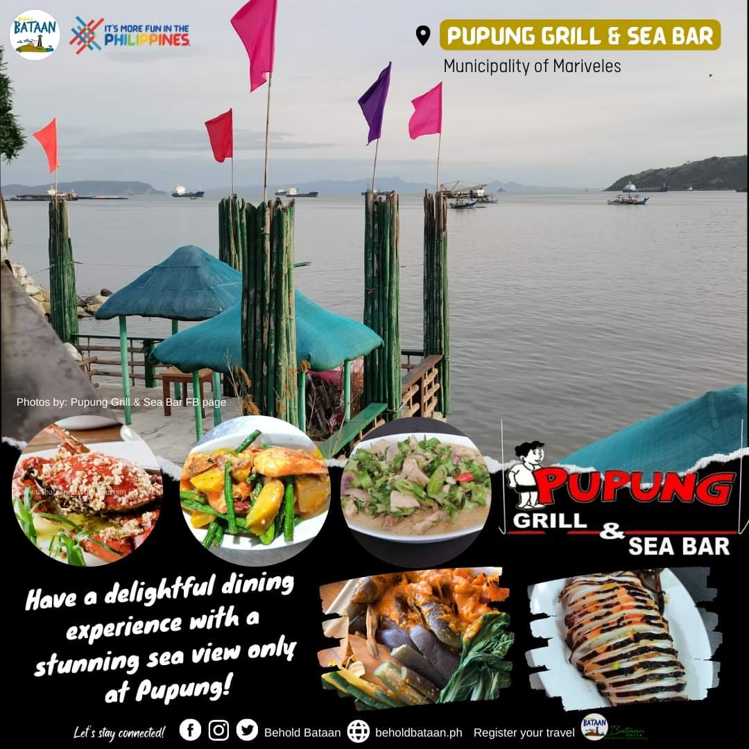 BeholdBataan's tweet photo. #GalaansaBataan

Satisfy not only your tummy but also your eyes as you see the amazing view of the bay and Corregidor Island at Pupung GRILL and Seabar
Visiting Bataan? Register your travel at https://t.co/e01HNxrv1Z https://t.co/Oi6hmvEPTE