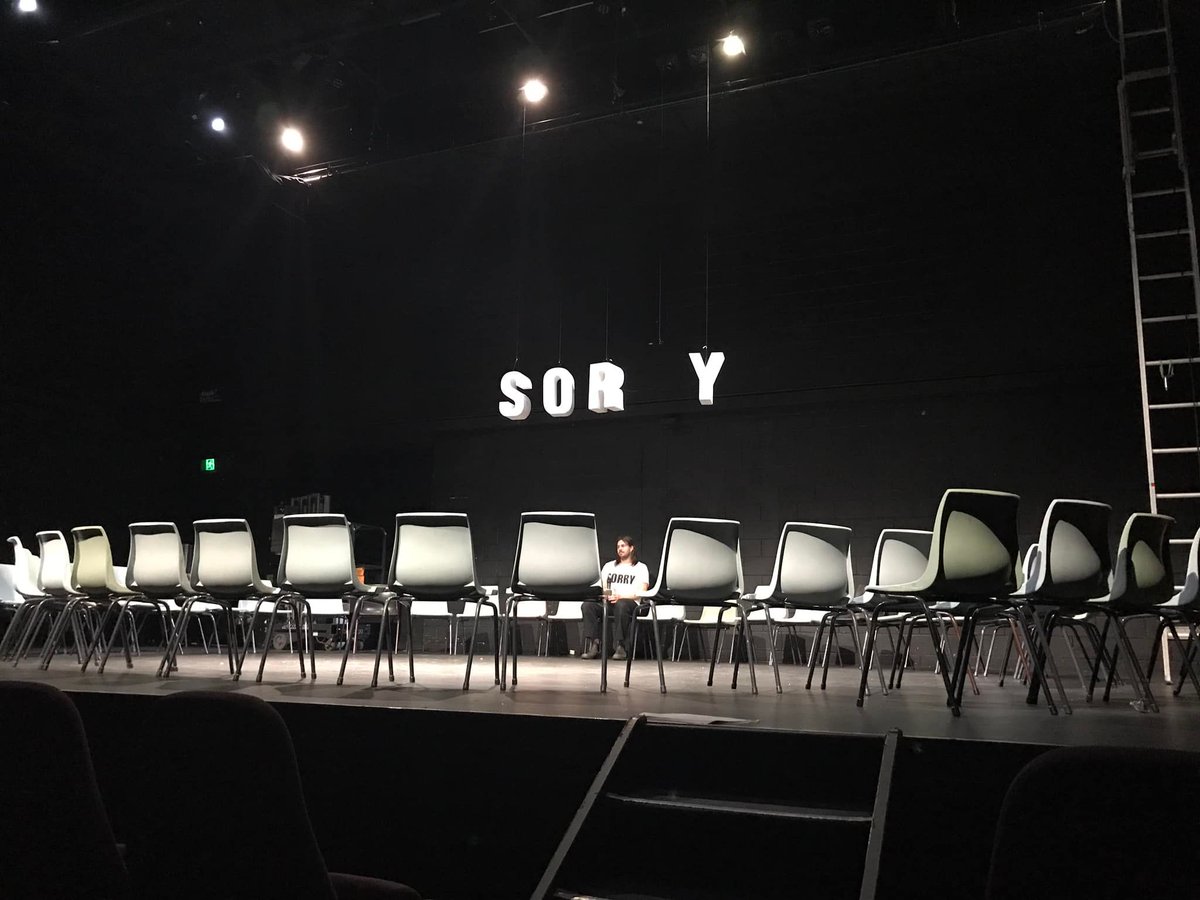 applespiel's tweet photo. Thanks - and sorry - to everyone who joined us for the opening night of Sorry Sorry Sorry at @Merrigong!

There are still some tickets left for tonight and tomorrow -  grab yours - https://t.co/lsS3OpFVfS https://t.co/8KetQedDJj