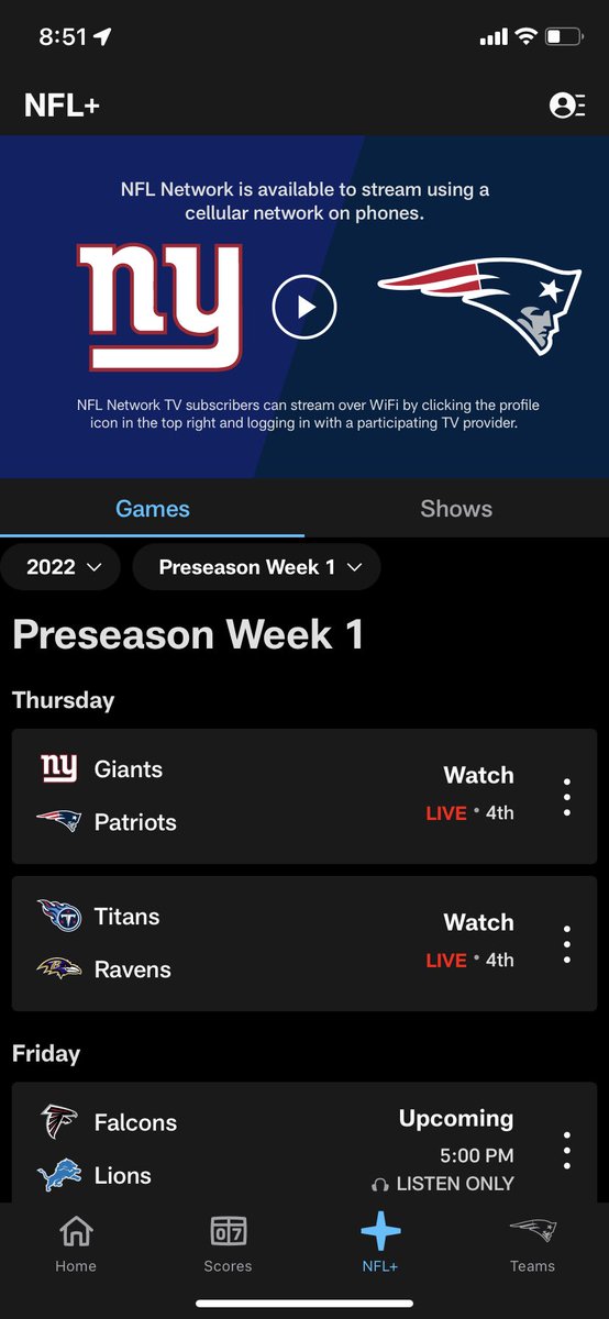 LVJ806's tweet photo. @NFLPlusGO @NFL Why does my nfl app not let me watch the games? https://t.co/ESYvdBKpys