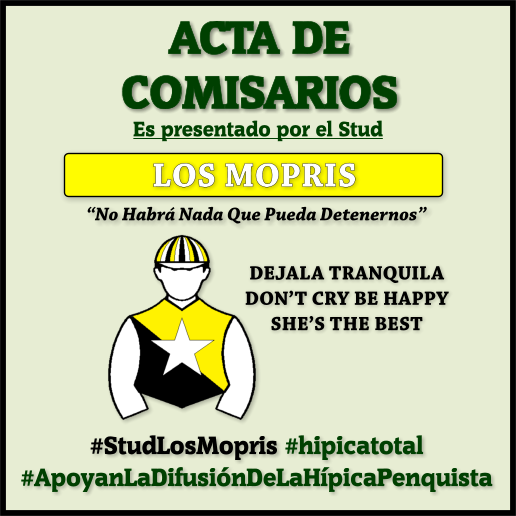 hipicatotal's tweet photo. [gentileza stud LOS MOPRIS] acta de comisarios de la jornada del jueves 11 de agosto https://t.co/8Zuts9Tjiq https://t.co/ECnnycQ6YI #hipicatotal #ActaDeComisarios #ClubHípicoConcepción #CarrerasDeCaballos #StudLosMopris https://t.co/BxhdrQKlXw