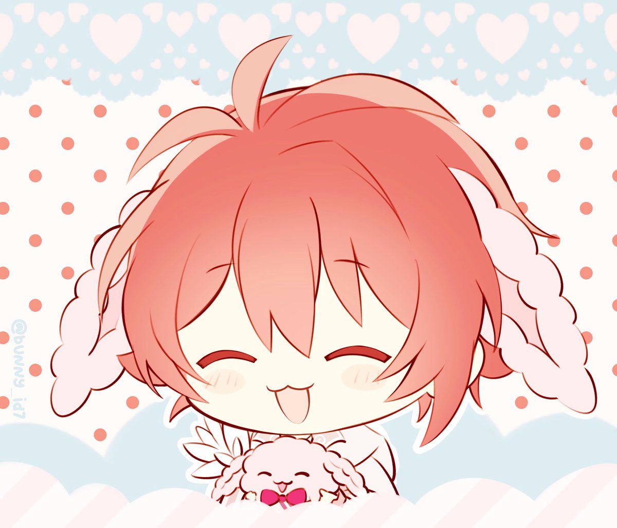 1boy male focus closed eyes smile :3 chibi open mouth  illustration images