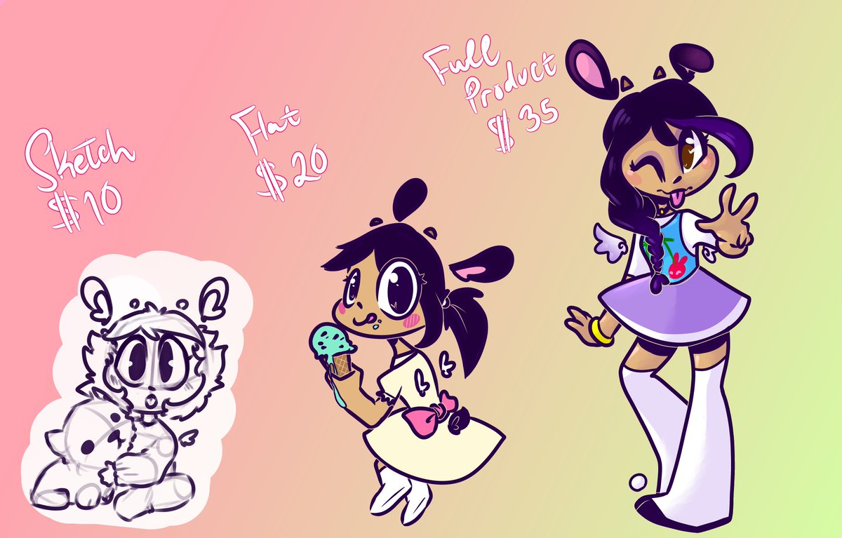 mariartpie's tweet photo. #CommissionSheet 
emergency commissions, rts are greatly appreciated https://t.co/24jDqx2vTE
