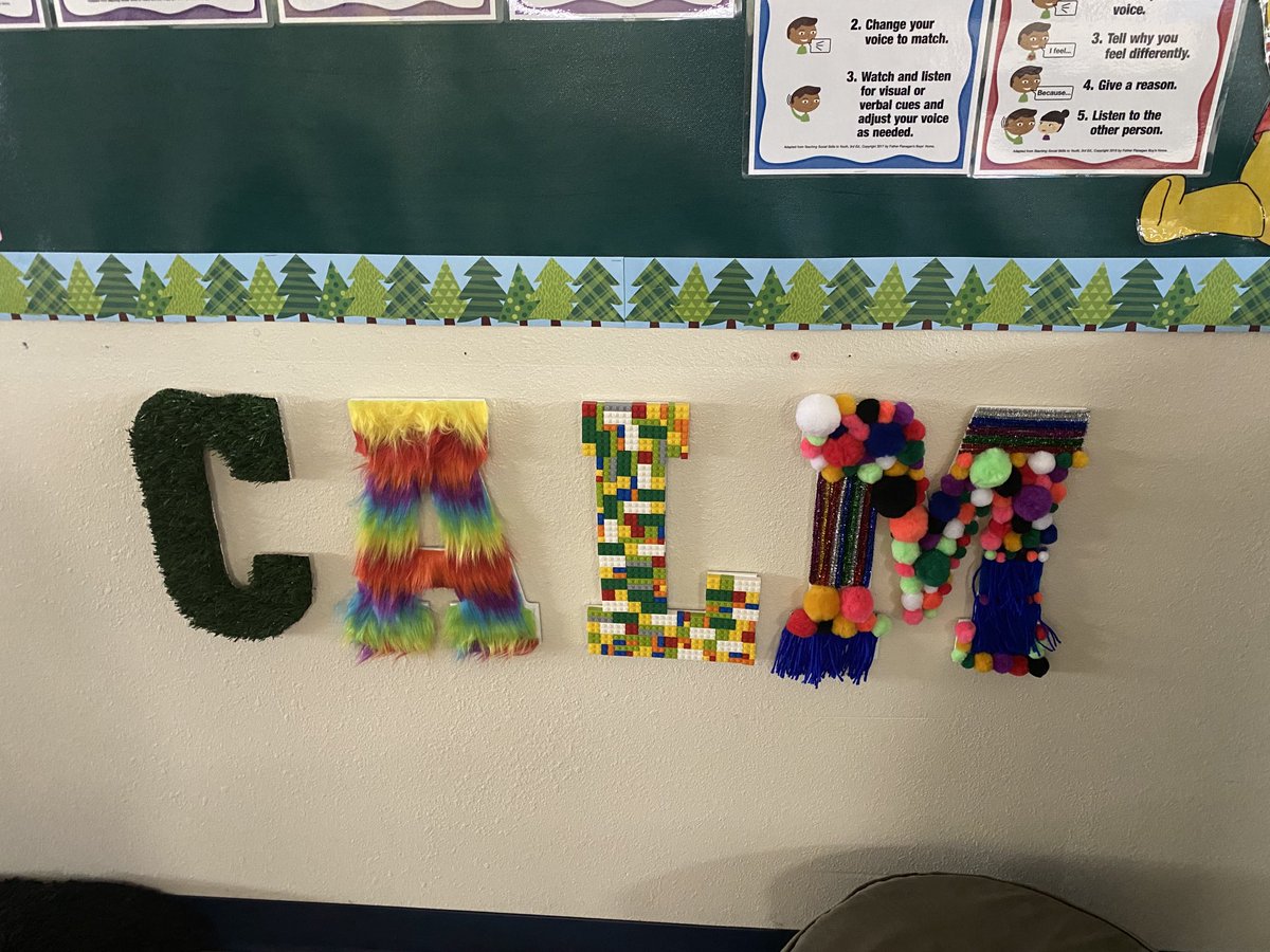 Amazing calming corner in Ms. Milne’s room! Each letter is a different texture! ⁦<a href="/BormanCSD83/">Borman Elementary</a>⁩
