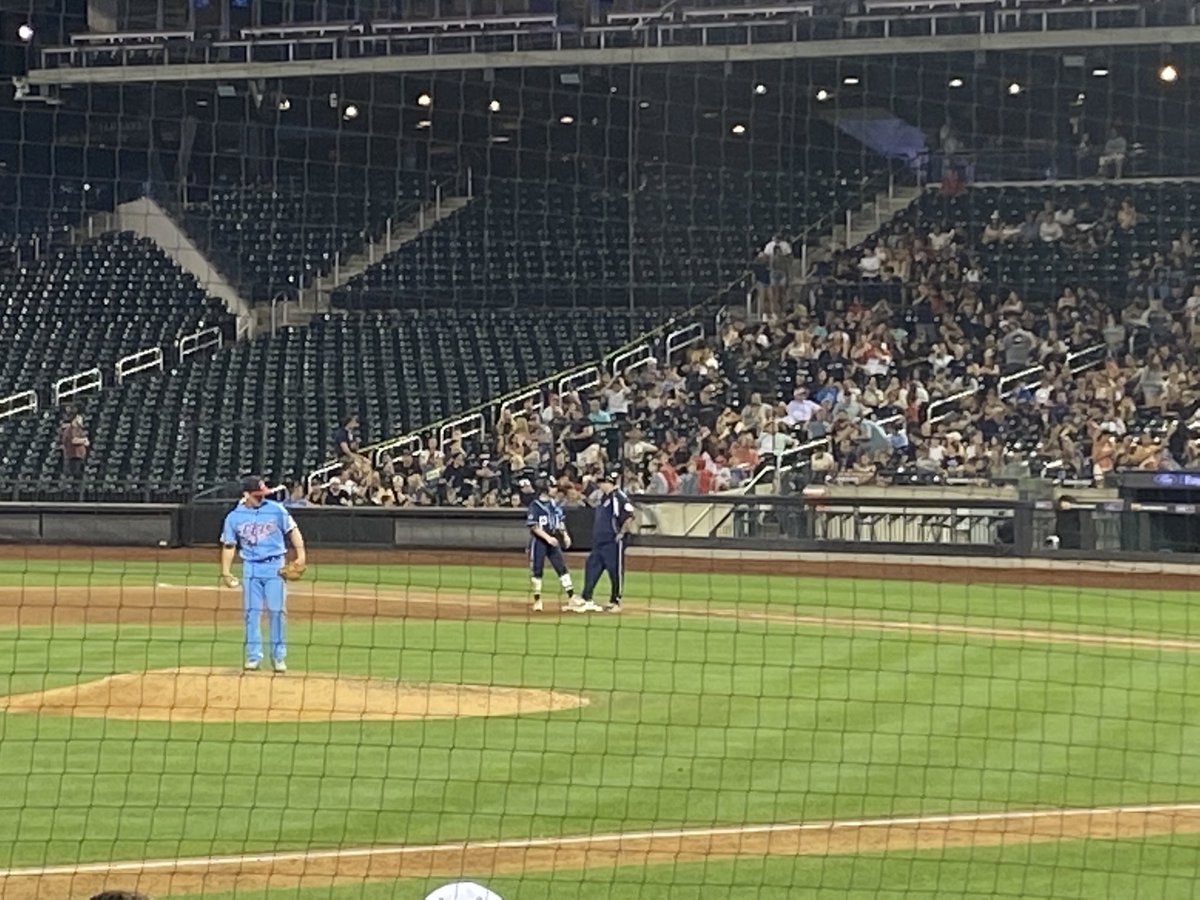 How ironic. Top 9, NYPD up 7-6. <a href="/somers_cyclones/">Somers Cyclones</a>’ Kevin Watson comes into pitch for FDNY. Another superb WRWBL player.