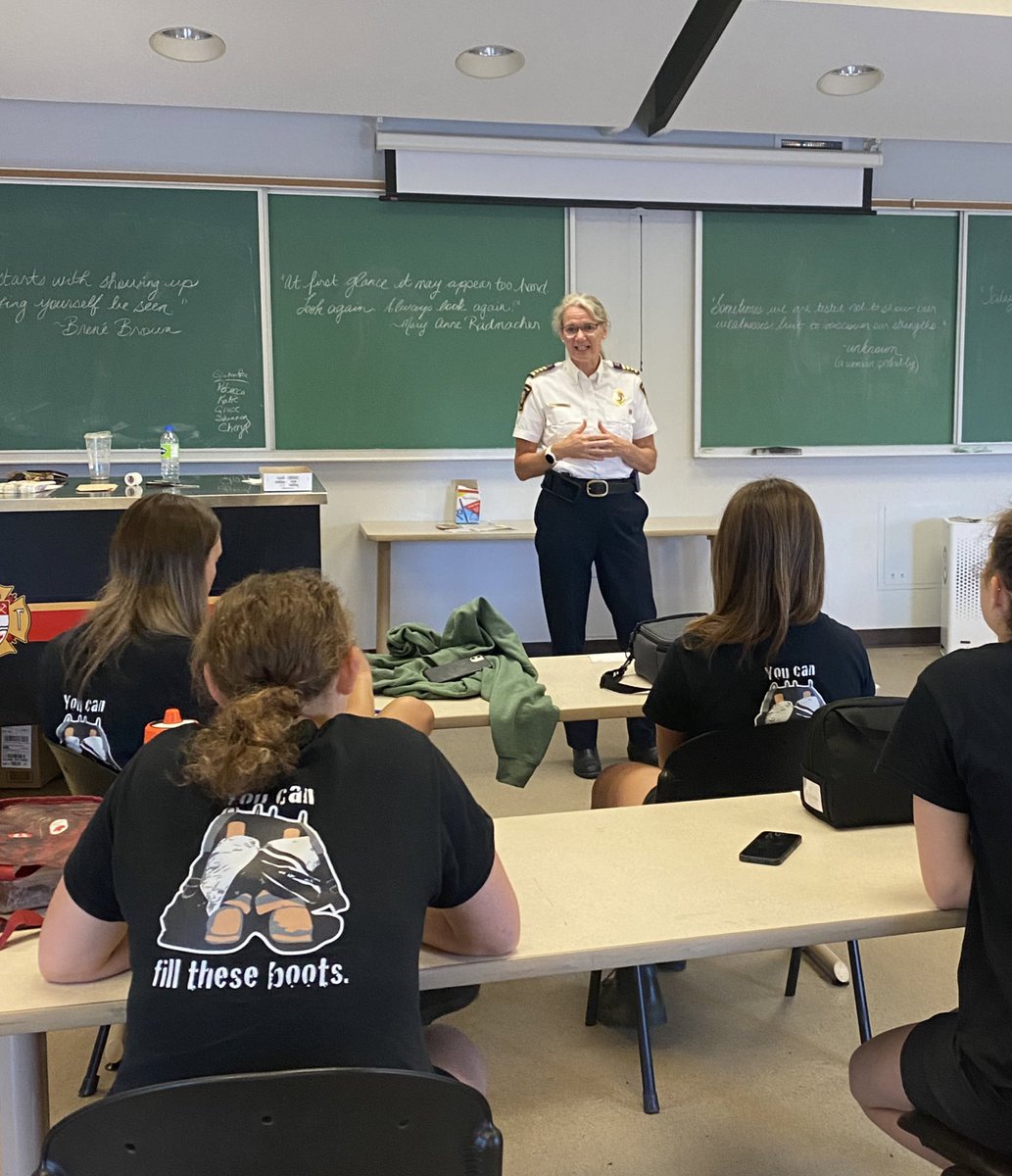 Deputy Chief Hine-Schmidt spoke with the Campers at lunchtime today, discussing her path to the Fire Service and her career, which includes co-founder of Camp FFIT and <a href="/FSWO/">francis wilfredo</a> #DayFour #CampFFIT