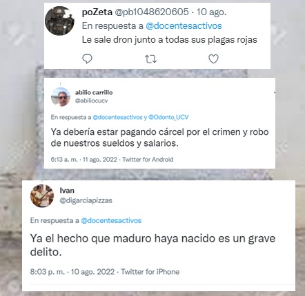 !Así se expresaron los marchistas de hoy en contra del presidente Nicolás Maduro !!Y eso mismo es lo que les enseñan a sus alumnos! !Después dicen que son pacíficos y que solo buscan reinvindicaciones laborales!