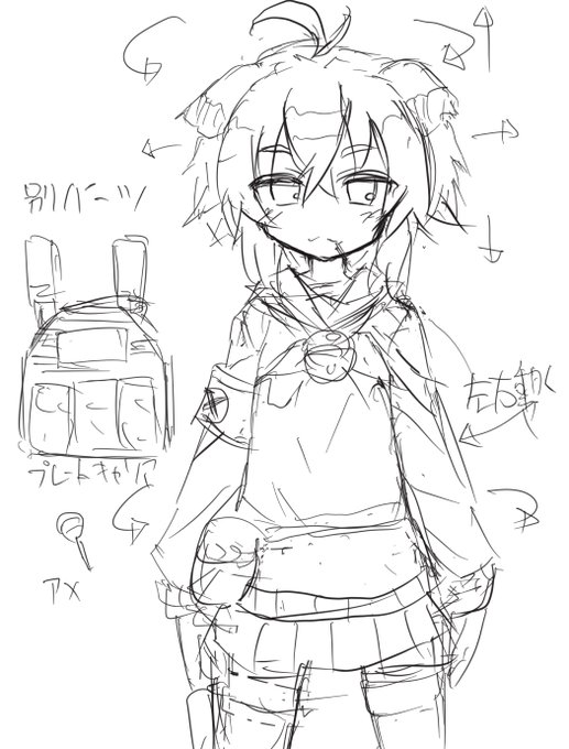 ストローちゃんlive2d計画ラフ。 