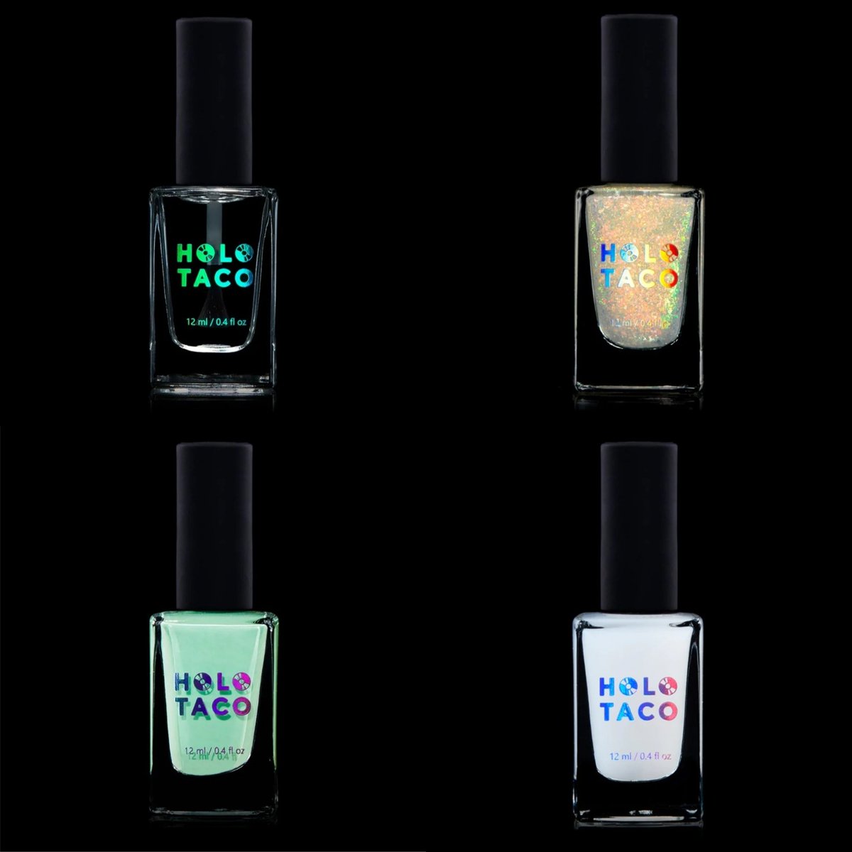 BeccaNailsIt's tweet photo. I present "Peel the Burn" @holotaco BYOB. My BYOB would be Peely Base, Sea Foam Home, topped with Solar Unicorn Skin and a Matte Taco! Have the sun and the sea all in one mani without going outside! Perfect for summer! 🌞 #HoloTacoBYOB @nailogical https://t.co/VouIx65LHw