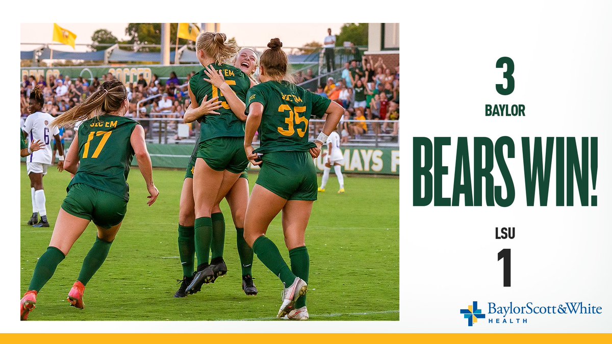 BaylorFutbol's tweet photo. This is how we do it 🥳 

#SicEm 🐻 | #FaithFamilyFutbol ⚽️ https://t.co/7LJwb7z9bp