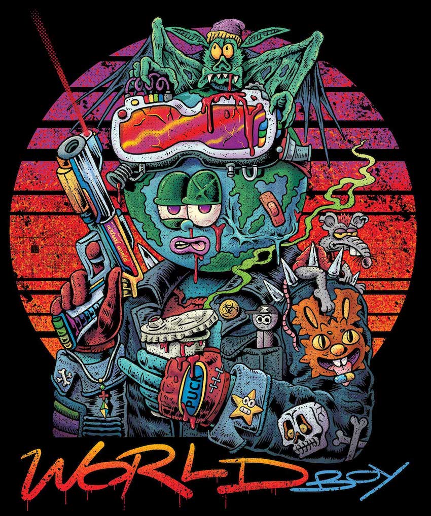 GM
WORLD BOY 
cyberpunk version
One of the t-shirts ever produced
#WORLDBOY #3puck #puck