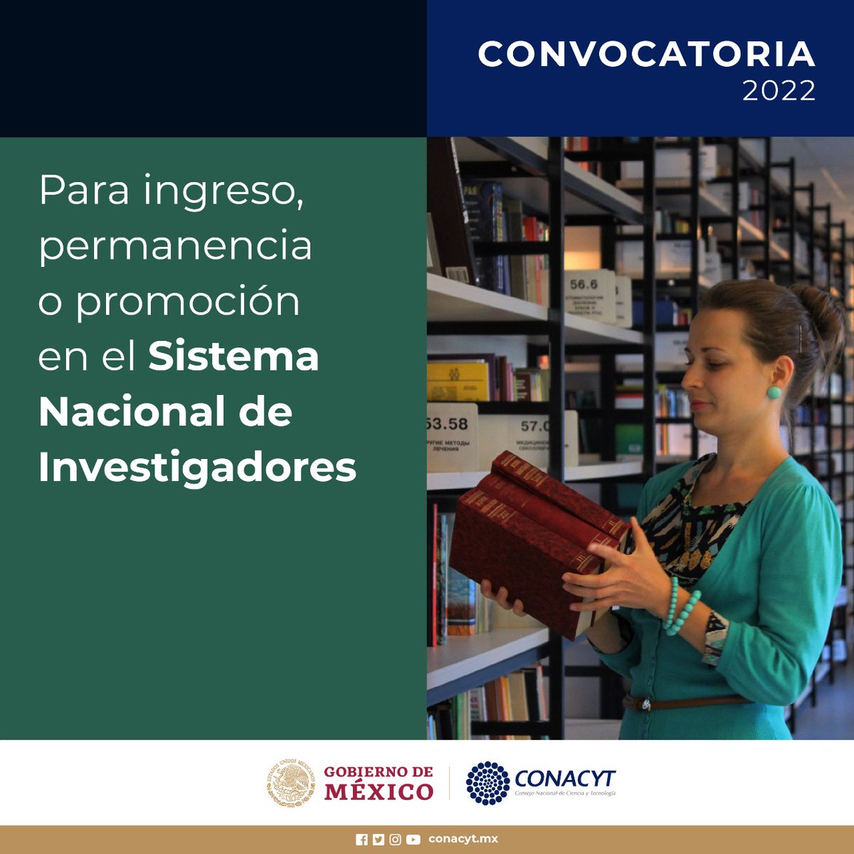 #Convocatoria | A las personas interesadas que deseen tramitar su ingreso, permanencia o promoción en el Sistema Nacional de Investigadores. 

Consulta las bases #SNI2022➡️ bit.ly/3w1cf5o