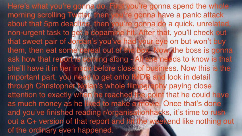 Here’s what you’re gonna do…

Anyone think #ADHD Mike would be a suboptimal character?

#askADHD #ADHDTwitter