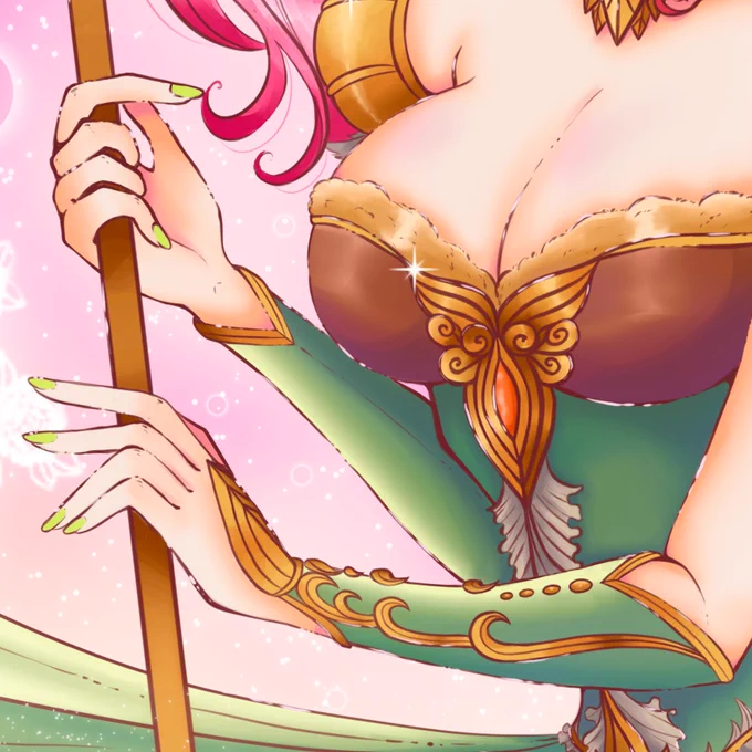 Some magical girl vibes with the promo Alana alternate art I got to do for Battle Bosses   
